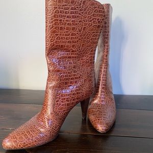 Cole Haan Snakeskin Booties 7-1/2